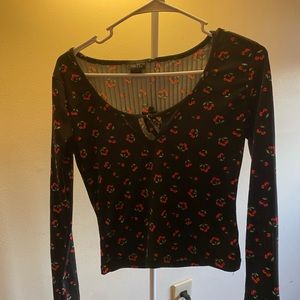Cherry shirt long sleeve